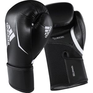 Adidas boxing speed 100 glove bokshandschoenen in de kleur zwart/wit.