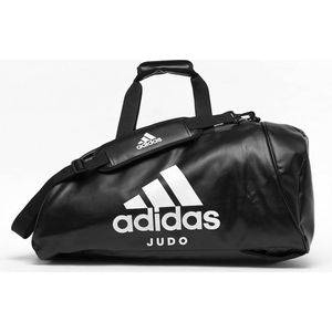 Adidas sporttas en rugzak Judo | PU-leer | zwart-wit (Maat: M)