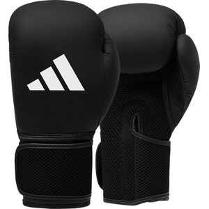 Adidas boxing hybrid 25 kids (kick)bokshandschoenen in de kleur zwart.