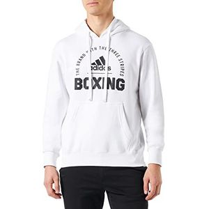 adidas Community 21 Hoody Boxing Longshirt, WhiteBlack, XL unisex volwassenen, wit-zwart, XL
