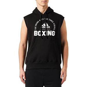 adidas Community 21 Mouwloos Hoody Boxing Longshirt, Blackwhite, XL Unisex Volwassenen, zwart-wit, XL
