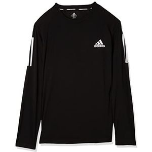 adidas Boxwear Tech sweatshirt met lange mouwen, zwart en wit, S, Zwart en Wit