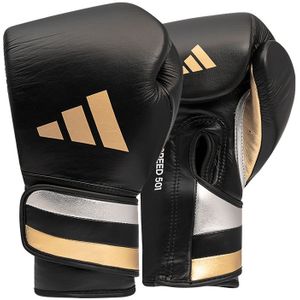 adidas Speed 500 Professional (kick)bokshandschoenen Zwart/Goud 16oz