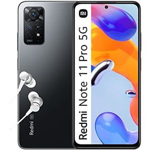 Xiaomi Redmi Note 11 Pro 5G Smartphone 6 + 128 GB, display 6,67 inch 120 Hz FHD+ AMOLED, processor Snapdragon 695, batterij 5000 mAh, grafietgrijs