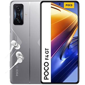 POCO F4 GT 5G Smartphone 12 + 256 GB, 6,67 inch AMOLED-display 120 Hz E4, Snapdragon 8 Gen 1 processor, Triple Camera 64 MP, batterij 4700 mAh, 120 W HyperCharge, Space Silver (FR-versie)
