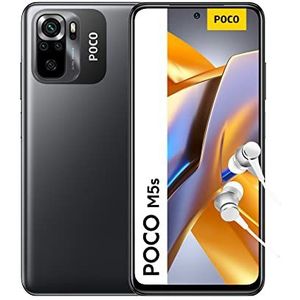 Xiaomi POCO M5s Smartphone 4 + 64 GB, display 6,43 inch FHD+ AMOLED, MediaTek Helio G95, 64 MP Quad Camera, 5000 mAh, NFC, grijs (EU versie) zonder oplader