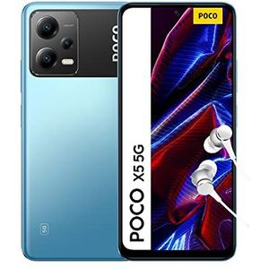 Xiaomi POCO X5 5G, mobiele telefoon 16,94 cm AMOLED FHD+ 128 GB, blauw, ultrasnel opladen, in Franse versie