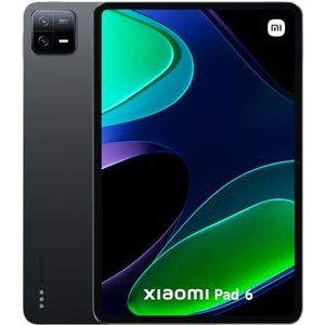 XIAOMI PAD6 6, 256 GB, oplader incl. 33 W, display 11 inch, snel opladen, batterij 8840 mAh, 18 uur looptijd, zwart