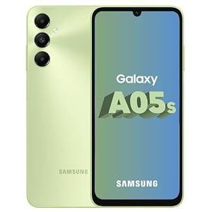 Samsung Galaxy A05s, Android 4G smartphone, 64 GB geheugen, 4 GB RAM, 5000 mAh batterij, ontgrendelde smartphone, limoen, Franse versie