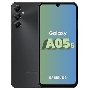 Samsung Galaxy A05s, Android 4G smartphone, 64 GB geheugen, 4 GB RAM, 5000 mAh batterij, ontgrendelde smartphone, zwart, Franse versie