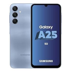 SAMSUNG GALAXY A25, Android 5G smartphone, 128 GB, snellader 25 W inbegrepen [Amazon Exclusive], ontgrendelde smartphone, blauw, Franse versie