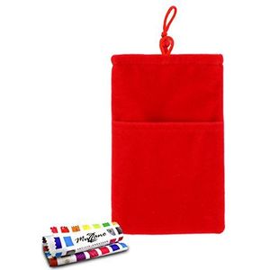 Muzzano Beschermhoes voor Samsung I8190, rood, incl. stylus en reinigingsdoek van Muzzano® - Ultieme schokbestendig, elegant en duurzaam voor uw Samsung I8190