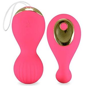 Love and Vibes A01031-Rose geribbeld vibro-ei van silicone, draadloos, 200 g