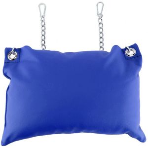 Leather pillow - Blue