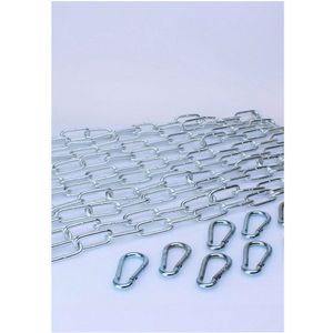 KIT 5 X 120 cm large link chain + 10 carabiners