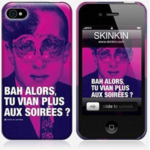 Skinkin Beschermhoes voor iPhone 4, motief: Vian van Fists en letters