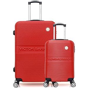 Kofferset Milan, ABS, 75 cm, 65 cm, 55 cm, rood