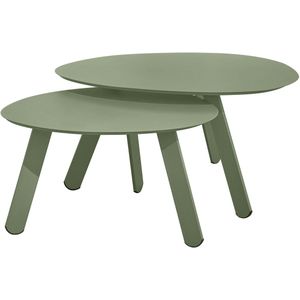 Oviala Ovale Salontafel 100 X 70 Cm In Gelakt Mdf Omega Taupe