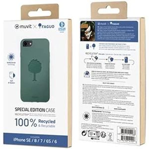 MUVIT recycled back cover eucalyptus groen: APPLE IPHONE SE/8/7