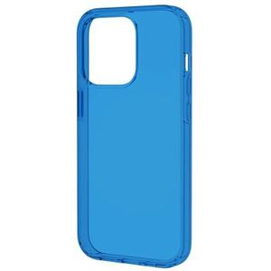 Muvit for France Zachte beschermhoes voor iPhone 14 Pro, blauw, schokbestendig, milieuvriendelijk, valbescherming, gemaakt van 70% gerecycled kunststof, duurzaam, oorsprong uit Frankrijk