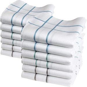 Merrysquare - Zakdoeken - Wit - 100% Katoen - Set van 12