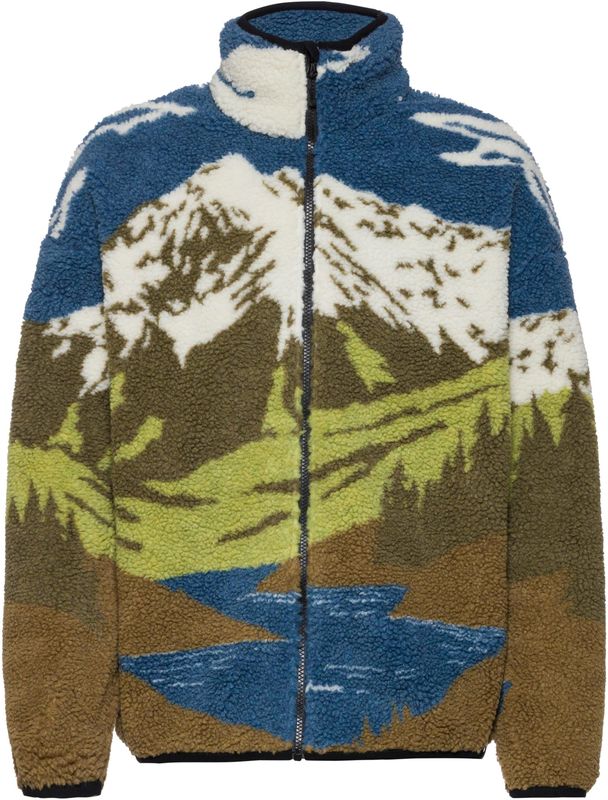 Picture Organic Clothing - Hafdals Fleece Cloudy Landscape Sherpa - Bruin - Heren