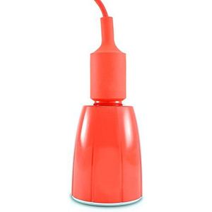 Pop muzik POP-AMPOULE-RO Muziekhanglamp, Bluetooth, aluminium, 7,6 W, E27, 8,5 x 8,5 x 15 cm, rood