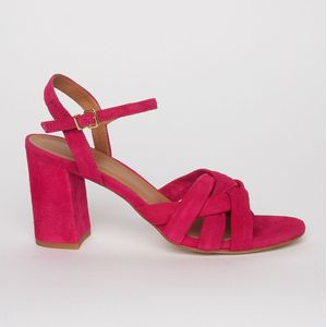 Sandalen met hak in suèdeleer COE SUEDE PETITE MENDIGOTE. Leer materiaal. Maten 39. Roze kleur