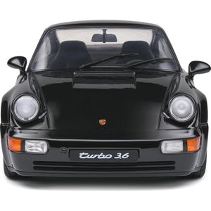 SOLIDO - Porsche 911 (964) Turbo 3.6 Black 1993, geen miniatuurauto, 1803404, 1/18
