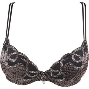 Louisa Bracq - Divine Push-up BH - maat 65A - Grijs/Zilver/Zwart