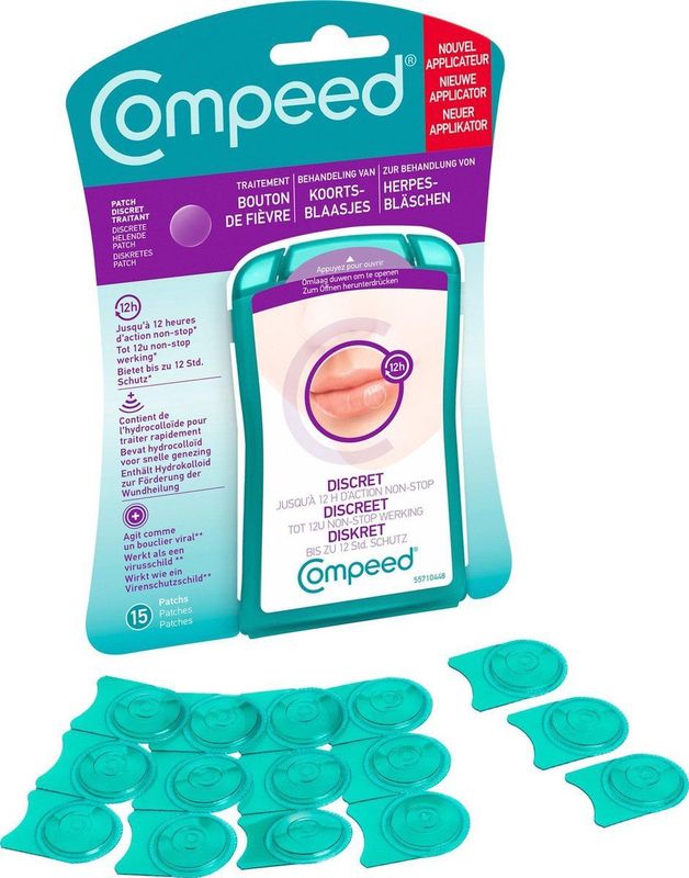 Compeed - Patch voor Koortsblaasjes - 6 Stuks - Voor Snelle Behandeling