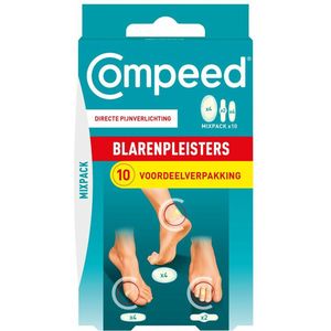 Compeed - Mixpack - Blarenpleisters - 10 Stuks - Voor Hiel, Tenen en Zijkant Voet
