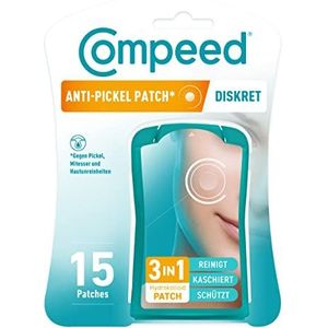 Compeed - Anti-puist Discrete Patch - Patches voor Hydrocolloïde Knop - 15 Patches - 1,5 x 1,5 cm