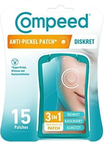 Compeed - Anti-puist Discrete Patch - Patches voor Hydrocolloïde Knop - 15 Patches - 1,5 x 1,5 cm