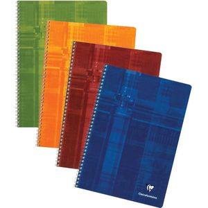 Clairefontaine spiraalblok A4 geruit 90 grams 50 vel assorti 10 stuks (5 mm)