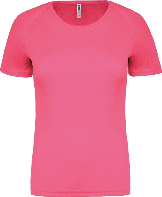 PROACT - Functioneel Damessportshirt PA439 - Fluorescent Pink - 100% Polyester