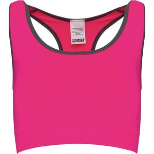 SportSportbh Dames M/L Proact Fluorescent Pink / Storm Grey 94% Polyamide, 6% Elasthan