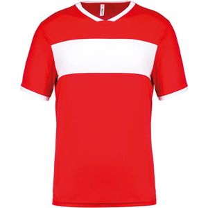 ProAct - Proact - Sportshirt - Rood/Wit - 100% Interlockpolyester, V-hals, Ademend