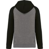 Proact - Hoodie - Grey Heather/Black - 65% Polyester / 35% Katoen - Geborsteld Fleece