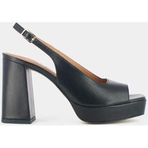 Sandalen in leer met hak slingback Vlad JONAK. Leer materiaal. Maten 37. Zwart kleur