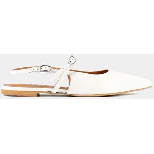 Ballerina's slingback in leer Dura JONAK. Leer materiaal. Maten 39. Beige kleur