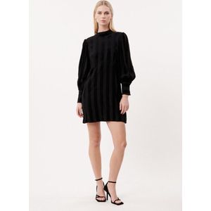 FRNCH - Cecilia - Midi-Jurk - Zwart - Viscose/Linnen