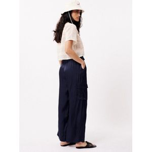 Blauwe satijnen cargo broek Nouma - FRNCH