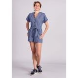 FRNCH - Adila - Playsuit - Blauw Gestreept