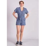 FRNCH - Adila - Playsuit - Blauw Gestreept