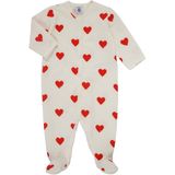 Petit Bateau - Babypyjama - Marshmallow/Turkoois - Katoen - Hartjesprint