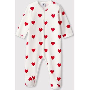 Petit Bateau - Babypyjama - Marshmallow/Turkoois - Katoen - Hartjesprint