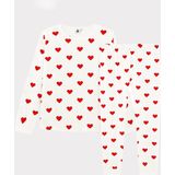 Petit Bateau - Meisjespyjama - Hartjesmotief - Biokatoen