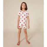 Petit Bateau - Pyjacourt - Meisjes - Hartje - Katoen - Korte Mouwen
