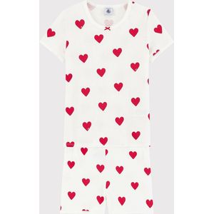 PETIT BATEAU - Pyjashort 2-delig - Hartenprint - 100% Katoen - Biologisch